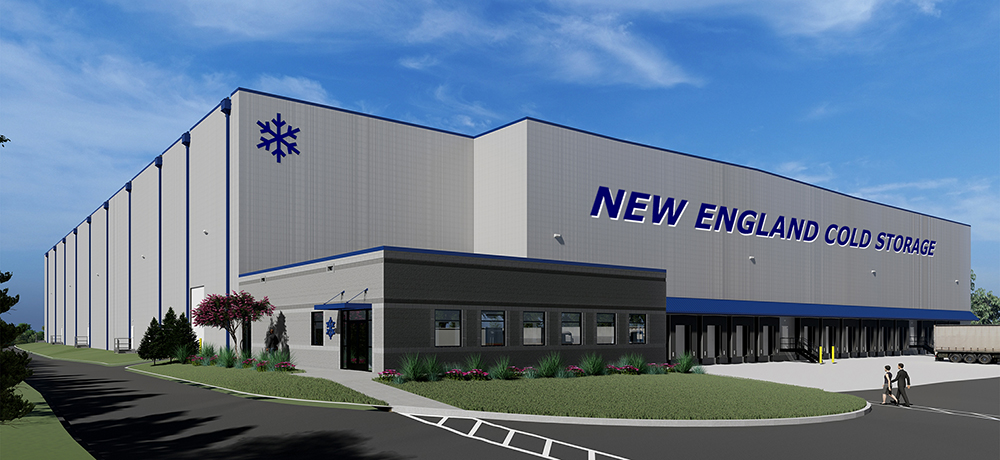 New England Cold Storage Building with Name